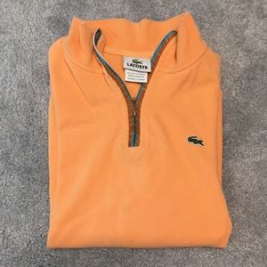 Lacoste Men’s Orange Zip Pullover